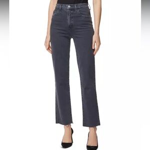 J Brand High-Rise Straight-Leg Ankle Jules Jean in Shady